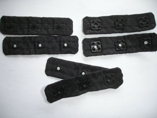 10 Paar Druckknopfband 0,50€/Paar schwarz mit jeweils 3 Druckknöpfen