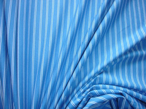 1 Lfm feiner Jersey 2,72€/m² Baumwolle Elasthan gestreift, blau, weiß BA18