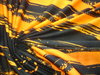 1 Lfm  Jersey 2,90€/m² Singlejersey schwarz, orange  150cm breit DI15