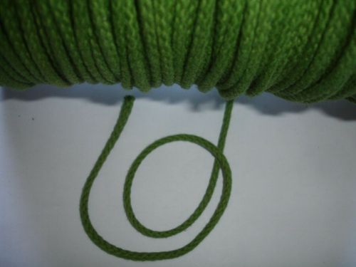 10m Kordelschnur 0,30€/m Baumwolle grün 5mm Durchmesser Nr.15