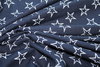 1 Lfm Jersey 3,60€/m²  Feinrippe Baumwolle blau mit Sternen A5