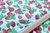 Baumwollstoff 3,60€/m² Meterware weiß mit Erdbeeren XB24