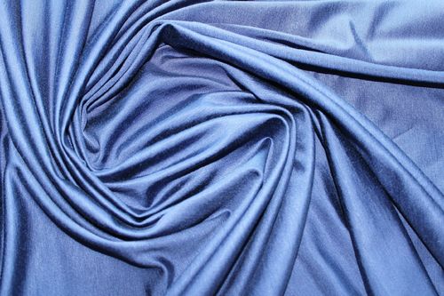 1 Lfm seidiger Jersey 3,40€/m²  Modal blau 155cm breit A7